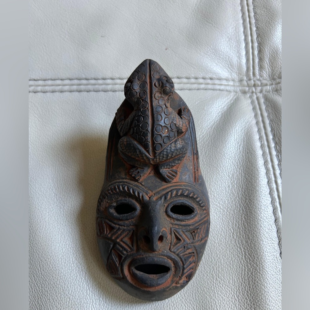 Tribal Mask with Frog Design